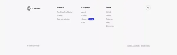 LinkPool - Chainlink node services you can trust. - Landing design inspiration