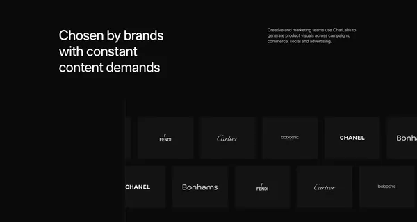 ChatLabs — AI Product Photography & Brand Creative Studio - Landing design inspiration