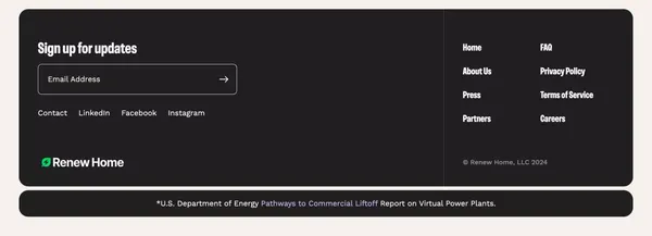 Renew Home | An energy management solution for modern homes - Landing design inspiration