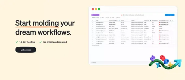 Clay - Create live lists of people, without a line of code. - Landing design inspiration
