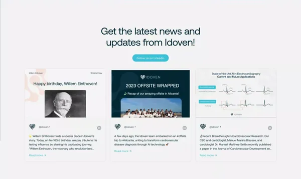 Idoven | AI-powered Cardiovascular Care - Landing design inspiration