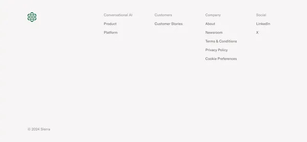 Sierra - The Conversational AI Platform - Landing design inspiration