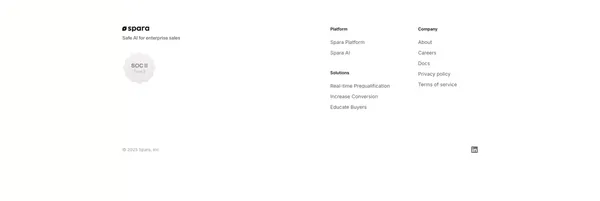 Spara - The AI-powered inbound conversion platform - Landing design inspiration