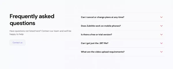Zubtitle – Add Subtitles to Video, Edit, & Repurpose Content - Landing design inspiration