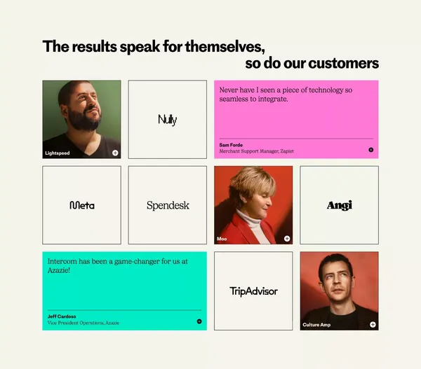 Intercom: The complete AI-first customer service solution - Landing design inspiration