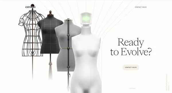 Euveka - Scalable and connected robot mannequins - Landing design inspiration