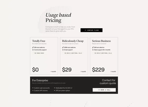 Composio - The Skill Layer of AI - Landing design inspiration