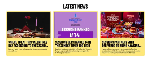 Sessions - Landing design inspiration