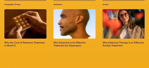 Mindbloom: ketamine therapy for anxiety and depression - Landing design inspiration