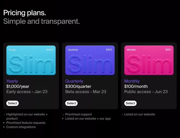 Slim — Real customer insights - Landing design inspiration