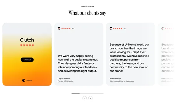 Unikorns® Work | Creative department for brands without in-house capacity - Landing design inspiration