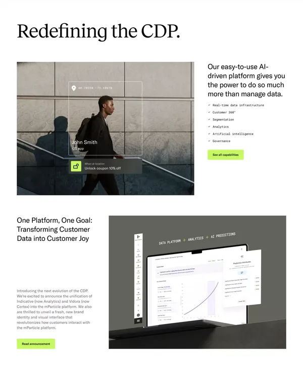 Customer Data Platform - Landing design inspiration