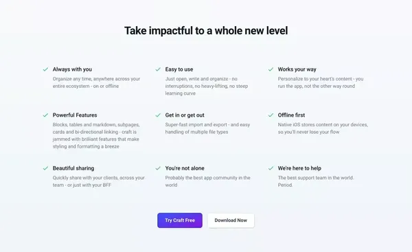 Craft - The Future of Documents - Landing design inspiration
