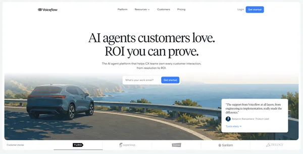 Voiceflow | Enterprise Conversational AI Platform & Voice AI - Landing design inspiration