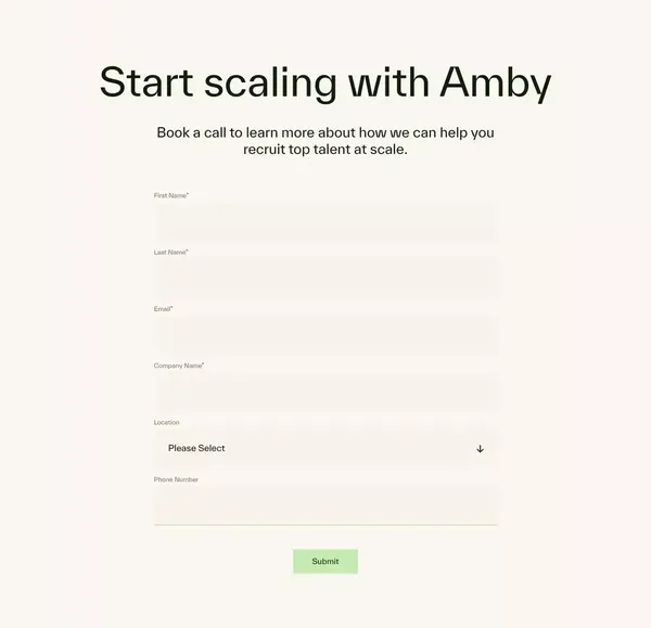 Amby - Landing design inspiration