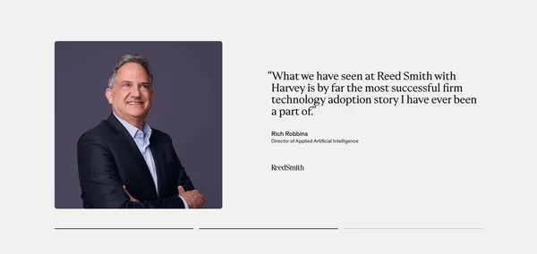 Harvey | AI platform for legal and professional services - Landing design inspiration