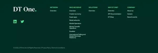 DT One | Smart. Mobitech. Solutions. - Landing design inspiration