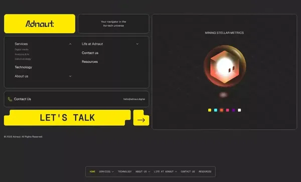 Adnaut | Your Navigator in the ad-tech universe. - Landing design inspiration