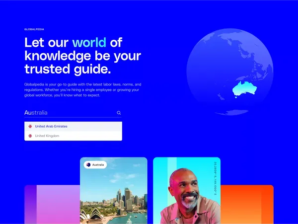 A better and faster way to build your global team | G-P - Landing design inspiration