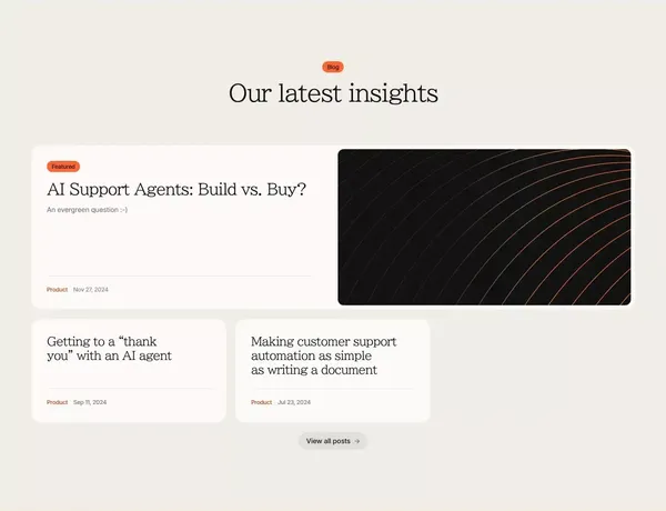 Gradient Labs · The only customer ops AI agent built for financial services - Landing design inspiration