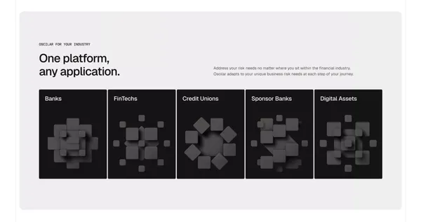 Oscilar - Risk Intelligence Decoded - Landing design inspiration