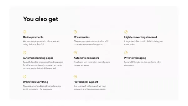 Superpeer | Home to your community with livestreams, live courses, 1:1s and more! - Landing design inspiration