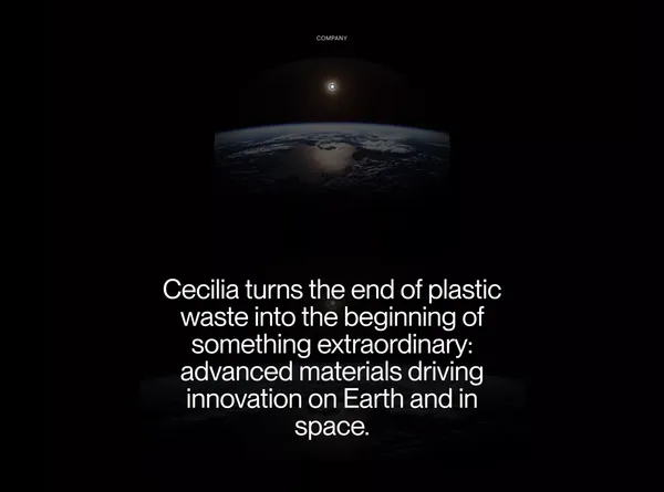 Cecilia: Transform Plastic Waste into Recycled Carbon - Landing design inspiration