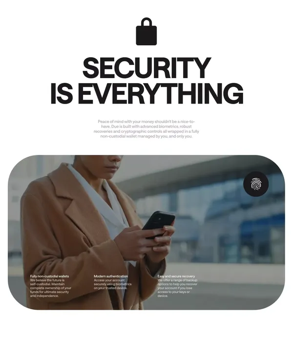 Due – Money beyond borders - Landing design inspiration