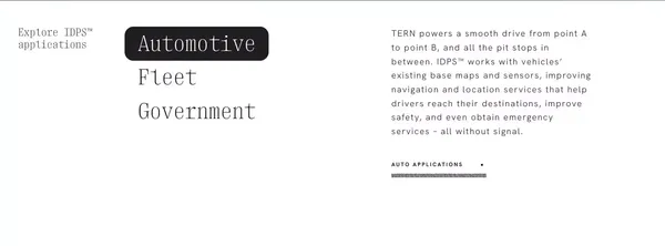 TERN - Landing design inspiration