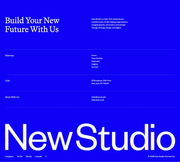 New Studio | New York Brand Transformation Studio - Portfolio design inspiration