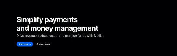 Mollie - Effortless Payments and Money Management - Landing design inspiration