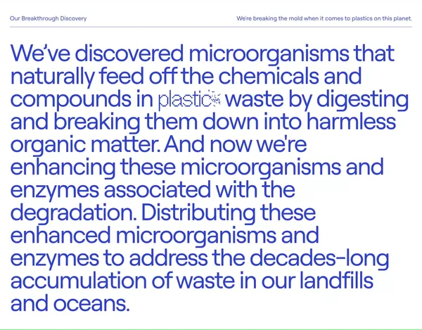Breaking | Plastic Degradation - Landing design inspiration