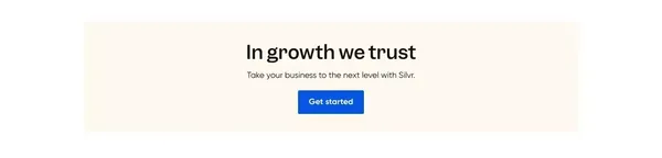 Silvr - Nous finançons votre croissance - Landing design inspiration