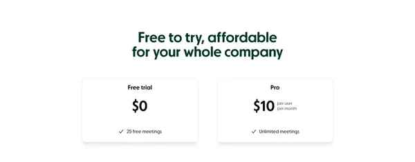 Granola — The AI Notepad for meetings - Landing design inspiration