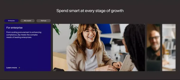 Smart procurement starts with Zip | Zip - Landing design inspiration