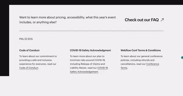 Webflow Conf 2022 | Webflow - Landing design inspiration