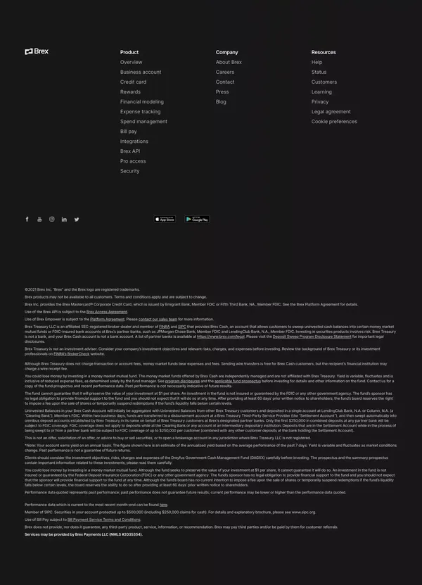 Finance for fast-growing companies | Brex - Landing design inspiration