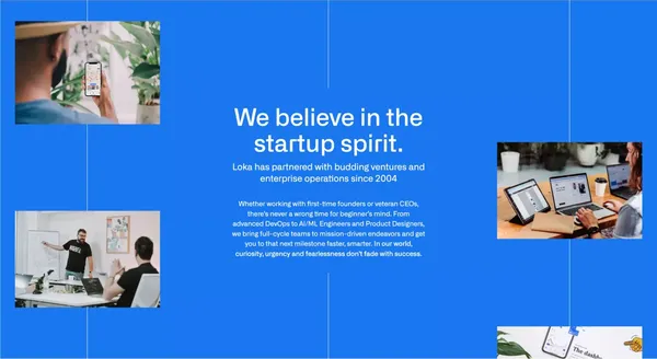 Loka - Fast Product Launch & Market Impact from Apps to AI - Landing design inspiration