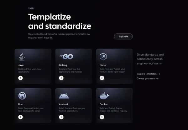 Gitness: Open-Source Code Hosting & CI/CD Pipeline Engine - Landing design inspiration