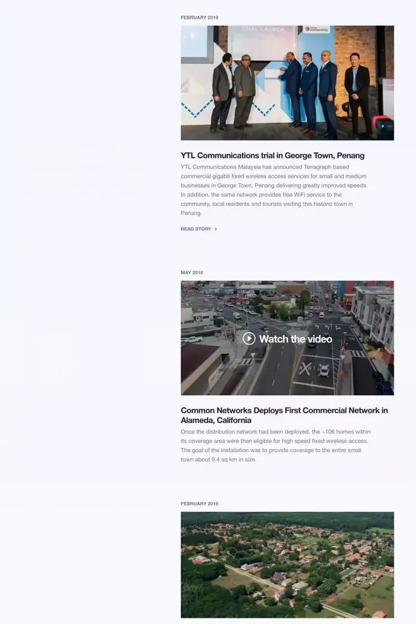 Terragraph: Solving the Urban Bandwidth Challenge - Landing design inspiration