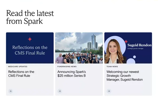 Spark Advisors - Landing design inspiration