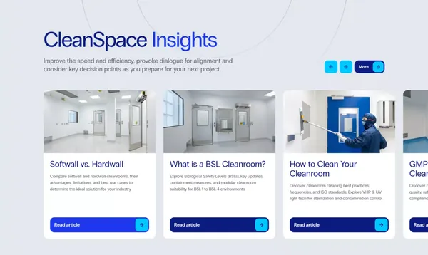 CleanSpace | Clean Rooms Designed to Deliver, Guaranteed - Landing design inspiration