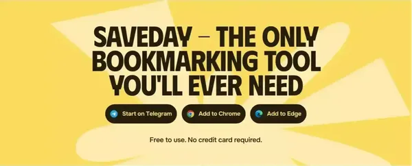 SaveDay - AI Bookmark Manager and Web Highlight - Landing design inspiration