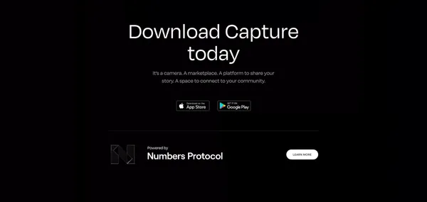 Capture App | The First Decentralized Web3 Camera - Landing design inspiration