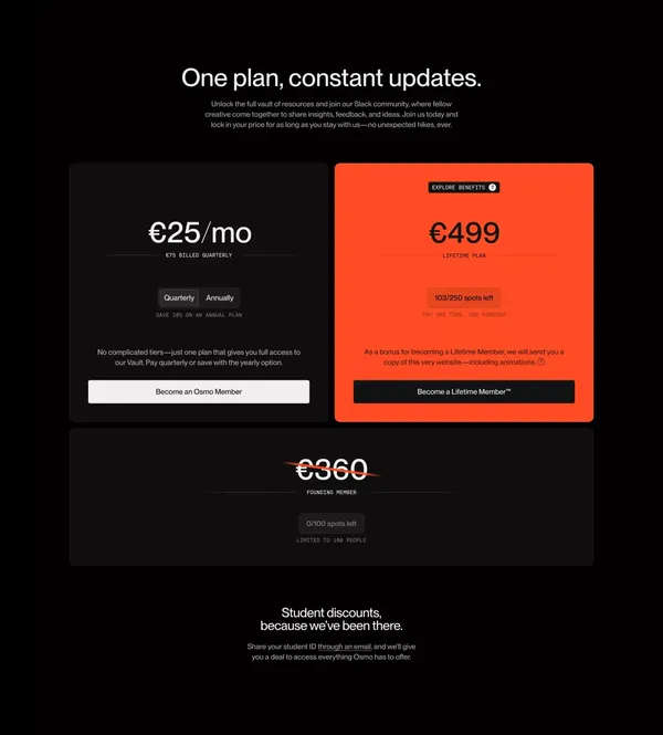 Osmo — Start building websites people remember - Landing design inspiration
