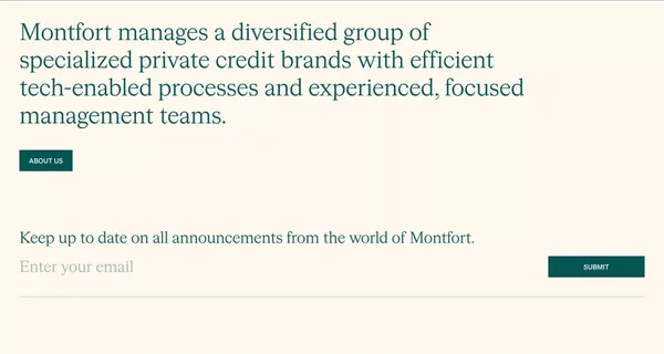 Montfort - Private Credit Manager - Landing design inspiration