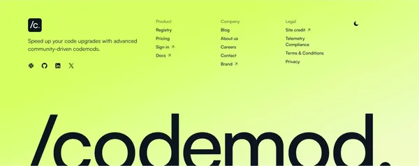 Codemod - Landing design inspiration