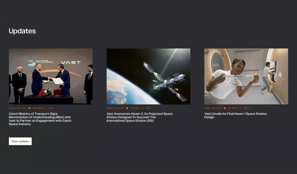 Vast – Building Next-Generation Space Stations - Landing design inspiration