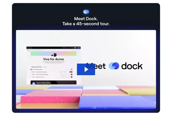 Dock - Revenue enablement that customers love - Landing design inspiration