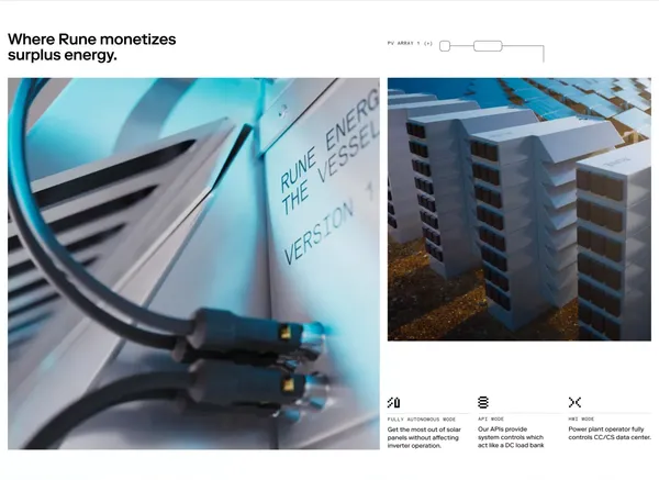 Rune — Energy for the next tomorrow. - Landing design inspiration